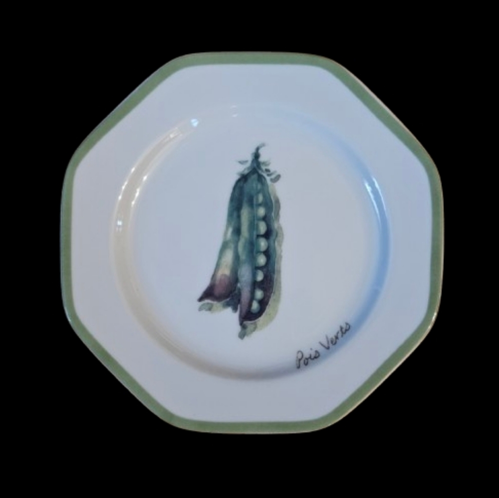 *NWOT William Sonoma Vegetable Garden Appetizer Plates 6 w/2 Dressing Bowls - Picture 8 of 11